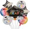 Graduation Party Balloons – 7-Piece Class of 2026 Congrats Grad Foil Balloon Set, Graduation Cap & Star Mylar Balloons for High School & College Graduation Decorations